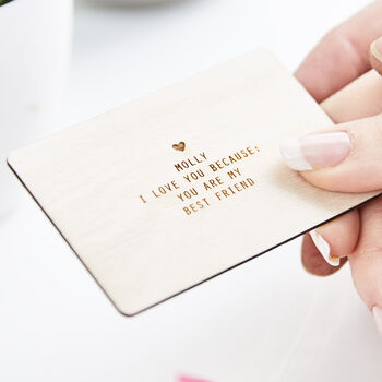 Personalised Wooden Token Card, 2 of 6