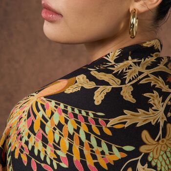 Phoenix Garden Wool Silk Scarf In Gift Box, 5 of 5