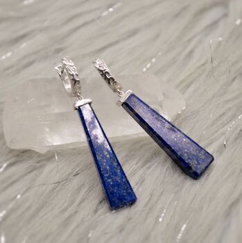 Lapis Lazuli 925 Silver Earrings, 4 of 9