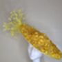Yellow Large Disc Headpiece With Petals And Flowers, thumbnail 1 of 4