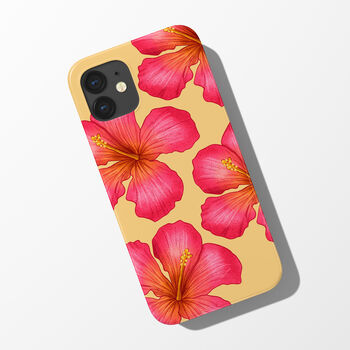 Hibiscus Flowers Phone Case Durable iPhone Samsung Mobile Cover, 3 of 3