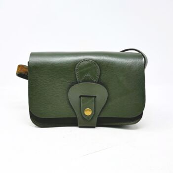 Noah Crossbody Wallet Bag Mini Shoulder Bag In Khaki Green, 3 of 6