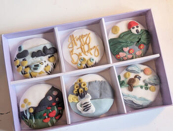 Personalised Hand Iced Coastal Inspired Letterbox Biscuits, 2 of 11