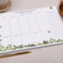 Botanic Butterfly Personalised Weekly Planner Desk Pad, thumbnail 3 of 4