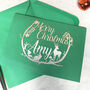 Personalised Woodland Creatures Christmas Card, thumbnail 5 of 6