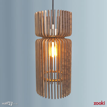 Zooki 13 'Saga' Wooden Pendant Light, 4 of 9