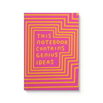 Pink 'This Notebook Contains Genius Ideas' Notebook, 2 of 3