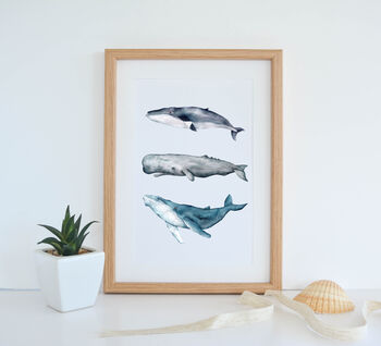 Whale Trio Art Print, 4 of 4