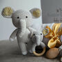 Organic Elephant Toy Baby Gift Set, thumbnail 1 of 8