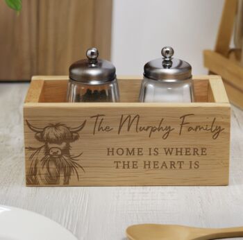Personalised Highland Cow Mini Wooden Storage Crate, 3 of 5