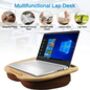 Brown Laptop Stand Lap Desk With Cushion, thumbnail 2 of 5