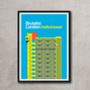 Brutalist London Trellick Tower Illustrated Poster, thumbnail 3 of 4
