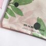 Pink/Green Mistletoe Organic Cotton Christmas Pouch, thumbnail 5 of 7