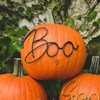 No Mess, 'Boo' Wire Pumpkin Decoration, 3 of 4