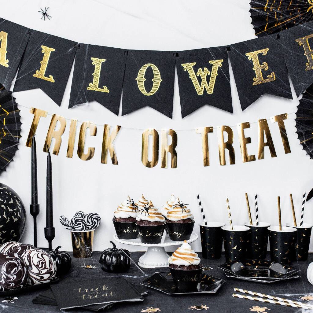 Gold Trick Or Treat Garland