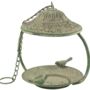 Antique Green Hanging Metal Birdfeeder, thumbnail 1 of 3