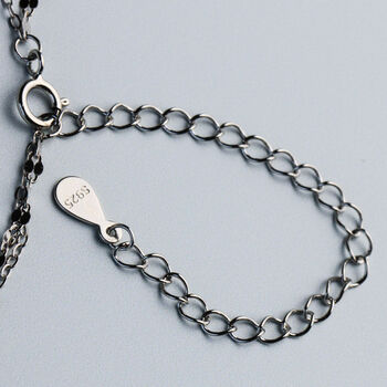 Sterling Silver Double Layer Chain Necklace, 4 of 7