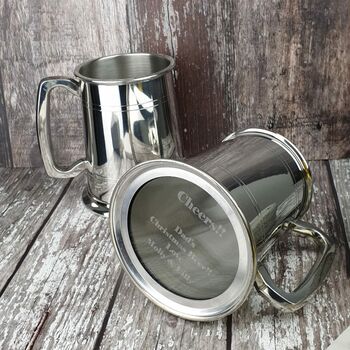 Personalised Valentines Day Tankard Engraved Glass Base, 3 of 8