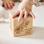Personalised Birth Flower New Baby Gift Keepsake Block, thumbnail 11 of 12