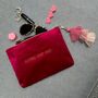 Personalized 'Going Out Out' Velvet Toiletry Bag, thumbnail 1 of 6