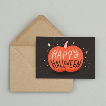 Happy Halloween Pumpkin Greetings Card, 4 of 5