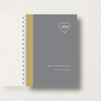 Personalised 2024 Diary With Heart, 6 of 8