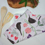 Fruit And Birds Pink Tea Towel, thumbnail 1 of 6