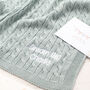Personalised Unisex White Luxury Baby Cable Blanket, thumbnail 3 of 12