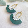 Ronke Forest And White Polymer Clay Earrings, thumbnail 3 of 6