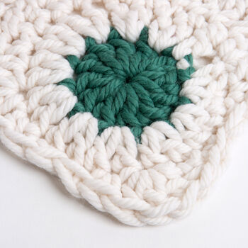 Jumbo Granny Square Blanket Easy Crochet Kit, 3 of 9