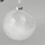 G Decor Large Glass Decoration With White Feathers, thumbnail 3 of 5