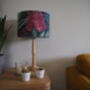 Pink And Teal Exotic Floral Lampshade, thumbnail 1 of 9