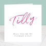 Will You Be My Flower Girl Card, thumbnail 1 of 4