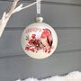 Personalised Robin Glass Bauble, thumbnail 1 of 3