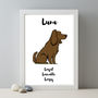 Cocker Spaniel Personalised Name And Personality Print, thumbnail 1 of 4