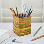 Recycled Newspaper Square Pencil Holder, thumbnail 7 of 12