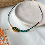 Green Evil Eye Essential Oil Diffuser Necklace, thumbnail 2 of 10
