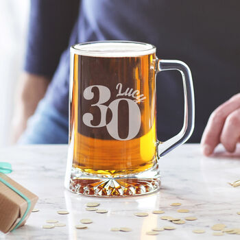30th Birthday Personalised Beer Tankard, 3 of 4