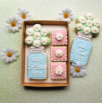 Personalised Mason Jar Cookie Bouquet Letterbox Gift, 2 of 3