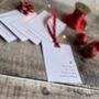 Christmas Gift Tags With Red Foil Set Of Five, thumbnail 2 of 4