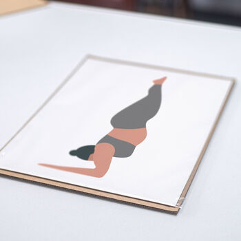 Minimal Yoga Forearm Stand Art Print, 5 of 7