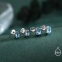 Genuine Topaz Crystal Stud Earrings In Sterling Silver, thumbnail 1 of 12