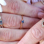 Delfina 9ct Rose Gold Petite Sapphire Boho Ring, thumbnail 1 of 5