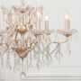 Antique French Chandelier In Cream Eight Branches, thumbnail 3 of 3