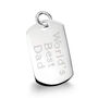 Personalised Fathers Day Silver Dog Tag Small Pendant, thumbnail 3 of 4