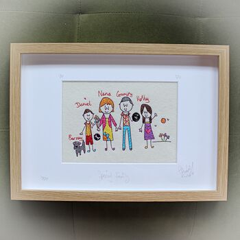 Personalised Family Picture Portrait Embroidery, 5 of 12