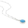 Barcelona Silver December Birthstone Necklace Turquoise, thumbnail 3 of 4