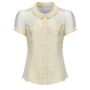 Florance Blouse In Cream Vintage 1940s Style, thumbnail 1 of 2