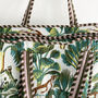 Leopard Print Large Quilted Cotton Tote Bag In White, thumbnail 4 of 8