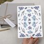 Double Sided A5 Writing Paper With Blue Flowers, thumbnail 2 of 5